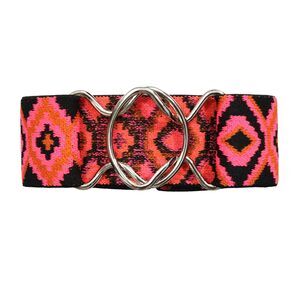 1236 2 Inch Aztec Equestrian Elastic Belt With Snaffle Bit, Circle